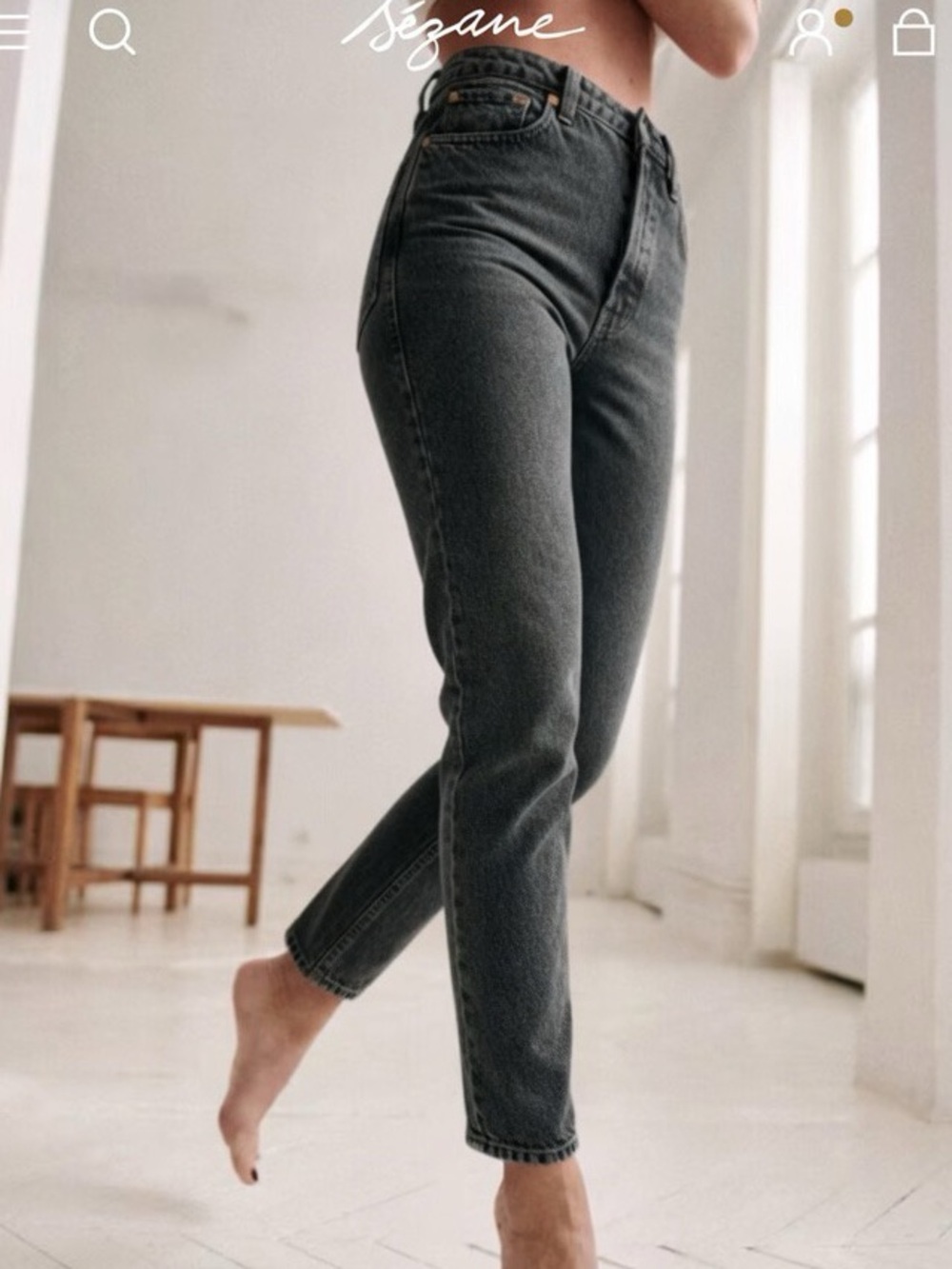 Sézane Brut Sexy Jeans In Middle Gray
